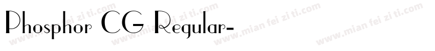 Phosphor CG Regular字体转换
